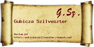 Gubicza Szilveszter névjegykártya